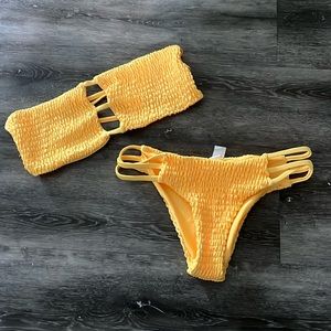 Medium Golden Yellow 2pc Swim Suit